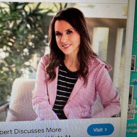 NWT XL Lacey Chabert PINK Full-Zip Hooded Jacket with Drawstring Waist - Picture 5 of 8